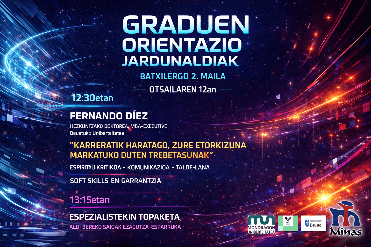 GRADUEN ORIENTAZIO JARDUNALDIAK: BATXILERGO 2. MAILA